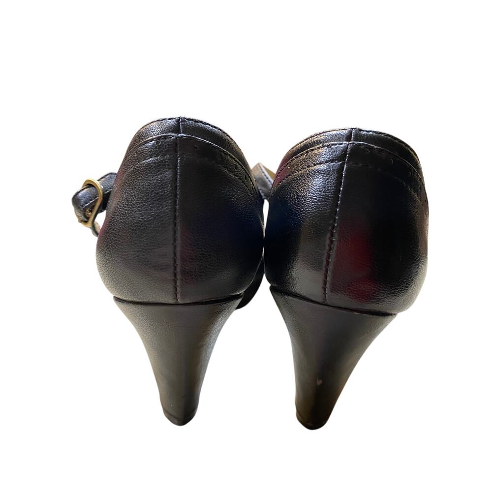 Naturalizer Mary Jane T Strap Heels Womens 9 Black Leather 2.5 Inch - Picture 3 of 8